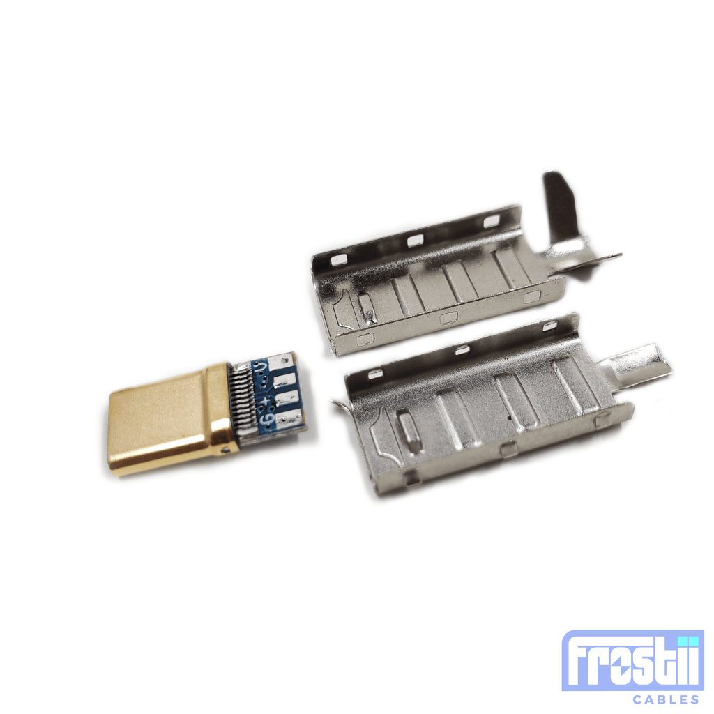 Gold USB-C Connector [Nickel Housing] - Frostii Cables